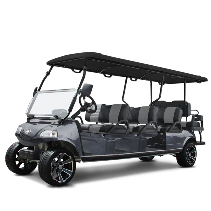 2024 Evolution Carrier 8 Plus 8-Passenger Golf Car - Arctic Gray