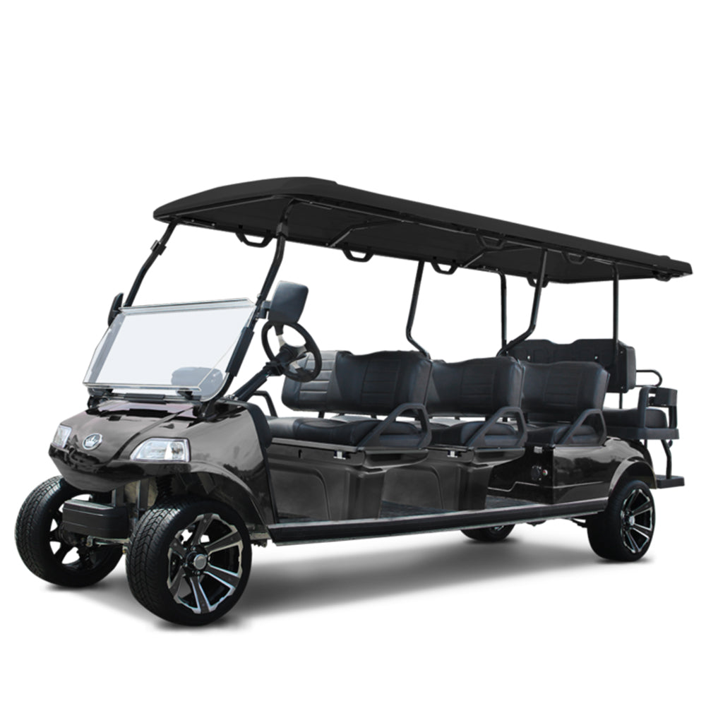 2024 Evolution Carrier 8 Plus 8-Passenger Golf Car - Black Sapphire