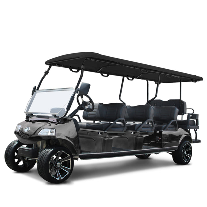 2024 Evolution Carrier 8 Plus 8-Passenger Golf Car - Black Sapphire