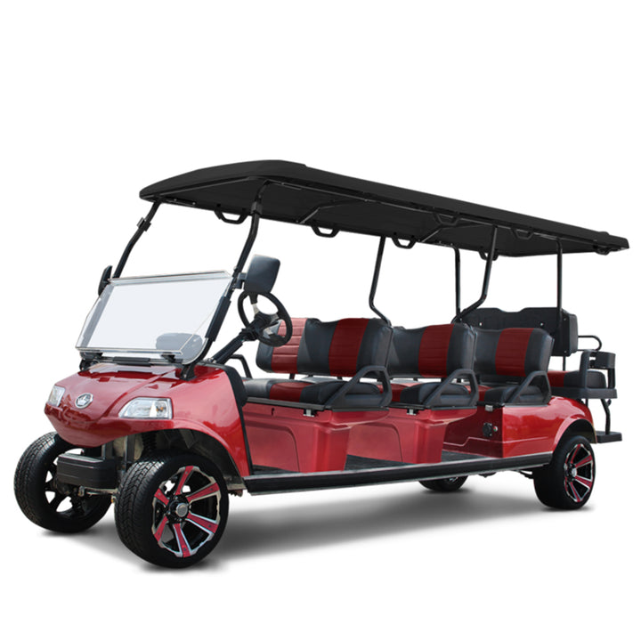 2024 Evolution Carrier 8 Plus 8-Passenger Golf Car - Flamenco Red