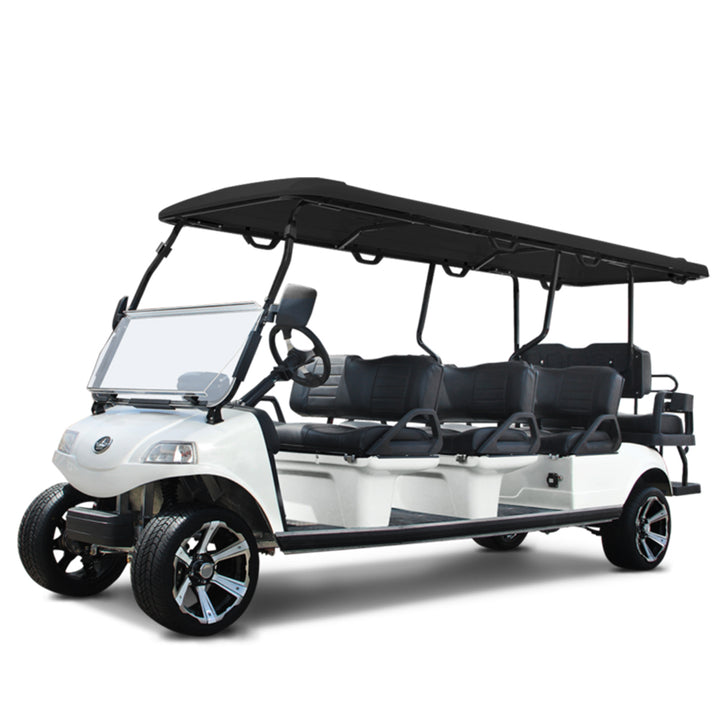 2024 Evolution Carrier 8 Plus 8-Passenger Golf Car - Mineral White