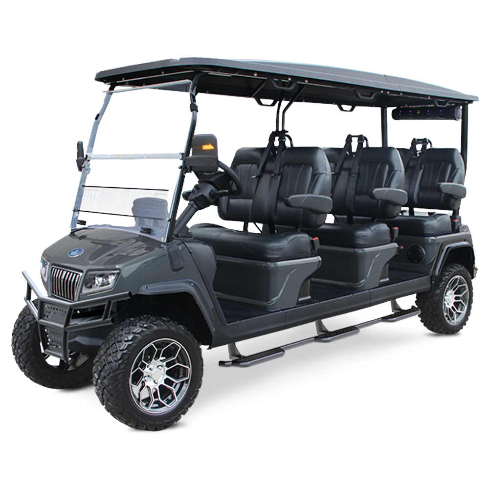 2023 Evolution D5 Maverick 6 6-Passenger Off-Road Electric Golf Car Arctic Gray