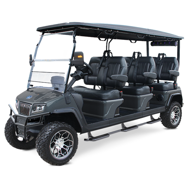 2023 Evolution D5 Maverick 6 6-Passenger Off-Road Electric Golf Car Arctic Gray