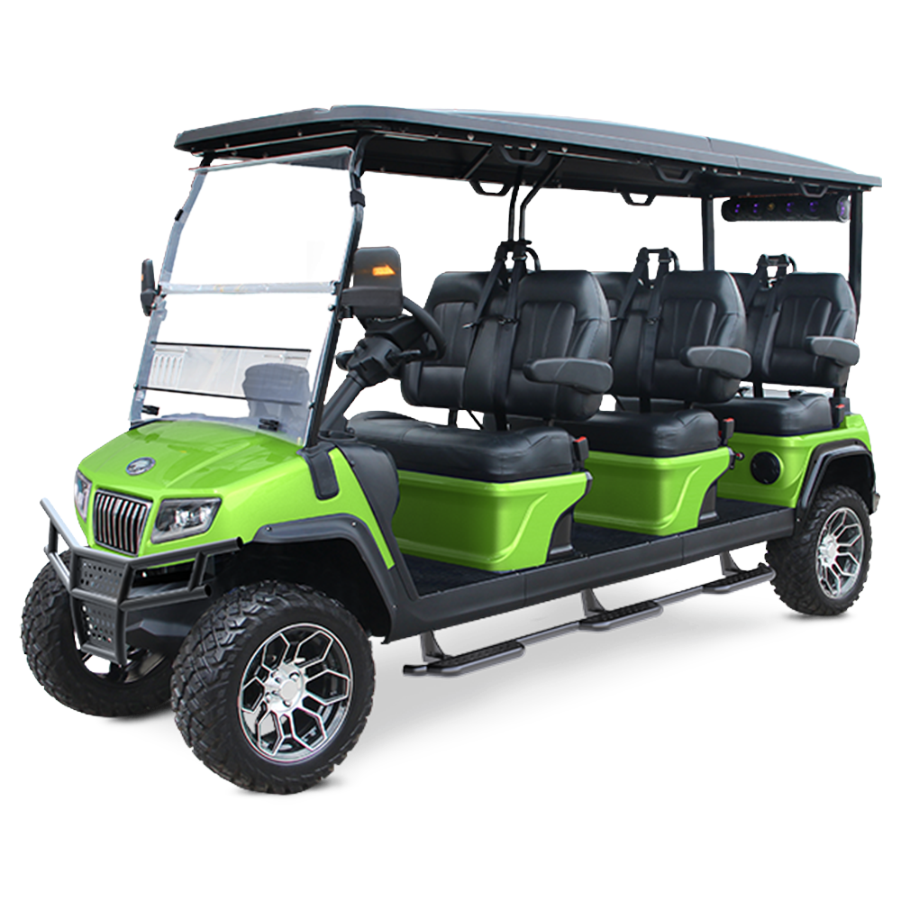 2023 Evolution D5 Maverick 6 6-Passenger Off-Road Electric Golf Car Lime Green