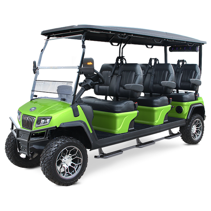 2023 Evolution D5 Maverick 6 6-Passenger Off-Road Electric Golf Car Lime Green