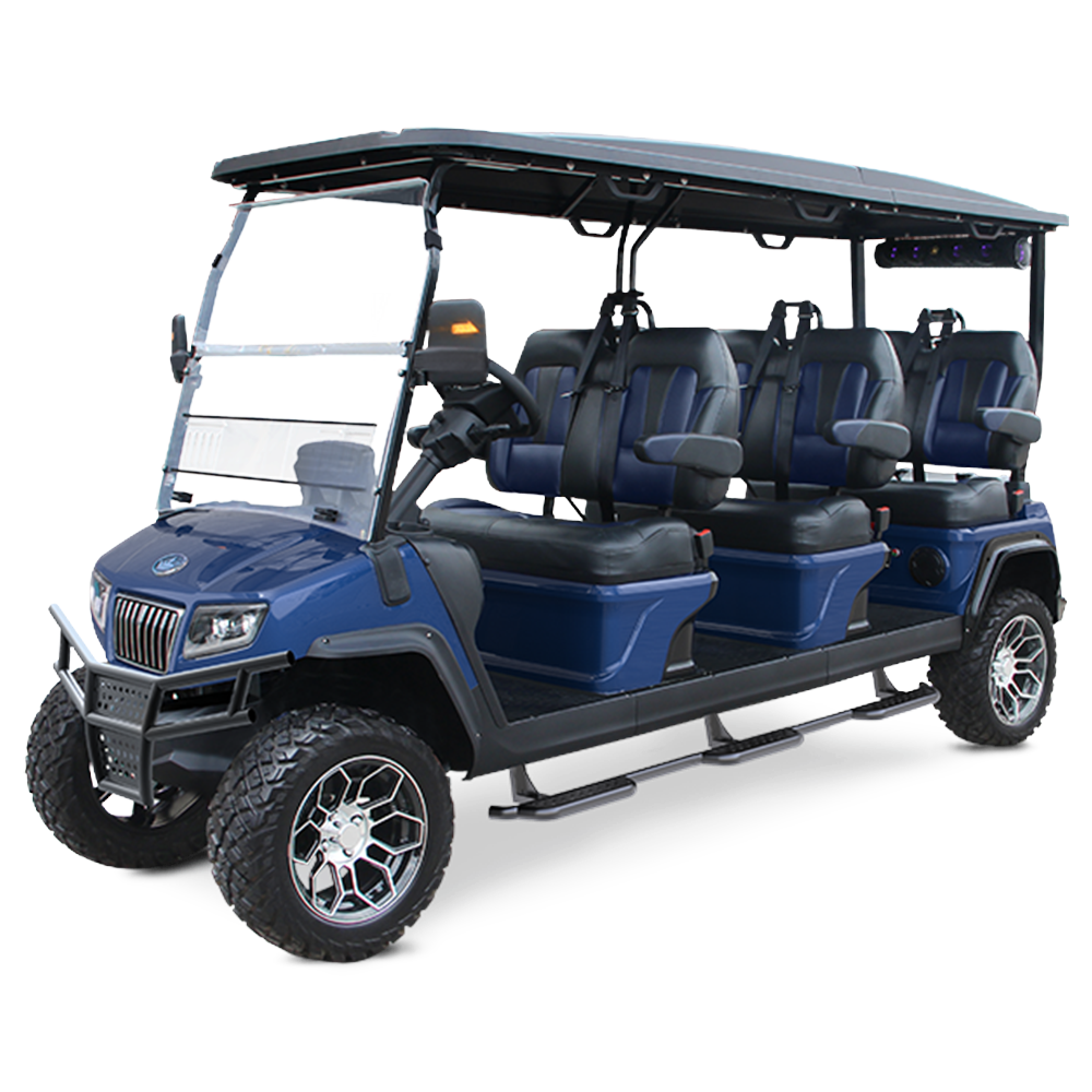 2023 Evolution D5 Maverick 6 6-Passenger Off-Road Electric Golf Car Mediterranean Blue