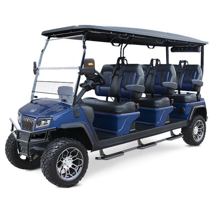 2023 Evolution D5 Maverick 6 6-Passenger Off-Road Electric Golf Car Mediterranean Blue