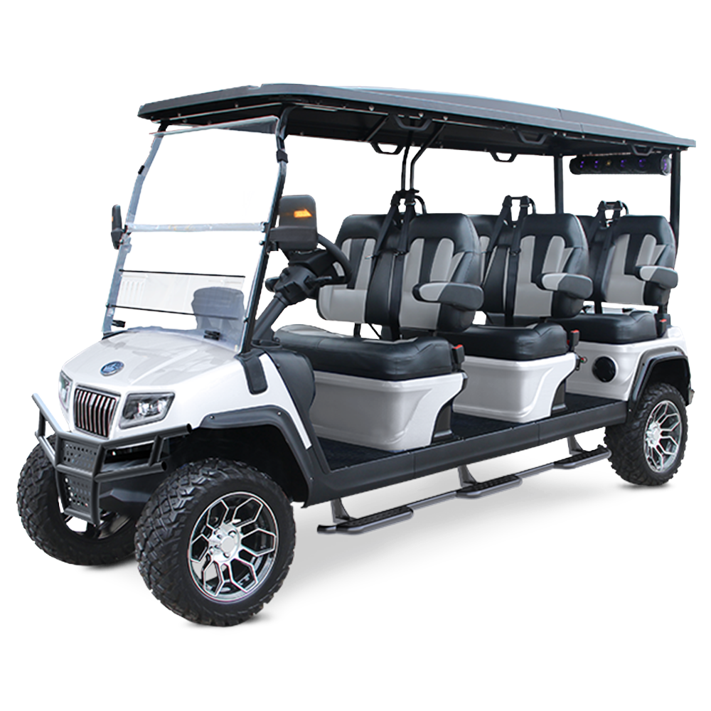 2023 Evolution D5 Maverick 6 6-Passenger Off-Road Electric Golf Car Mineral White