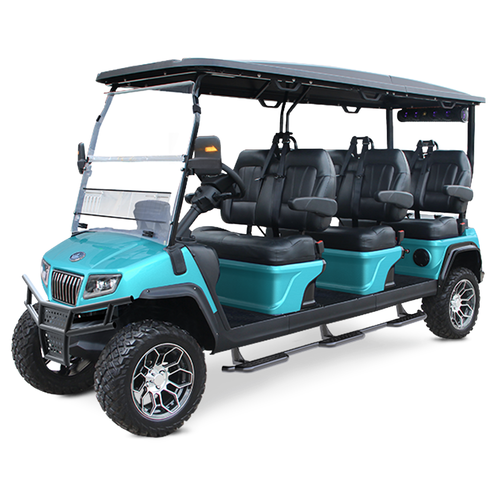 2023 Evolution D5 Maverick 6 6-Passenger Off-Road Electric Golf Car Sky Blue