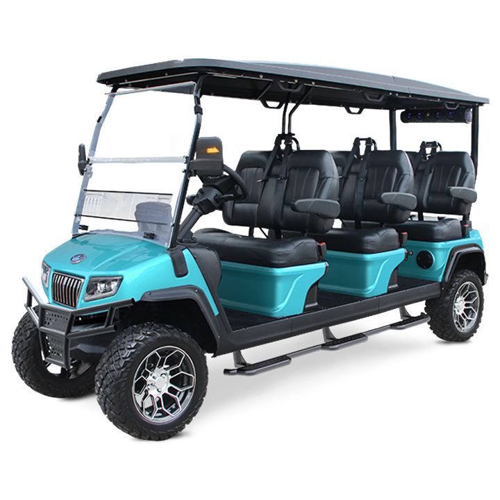 2023 Evolution D5 Maverick 6 6-Passenger Off-Road Electric Golf Car Sky Blue