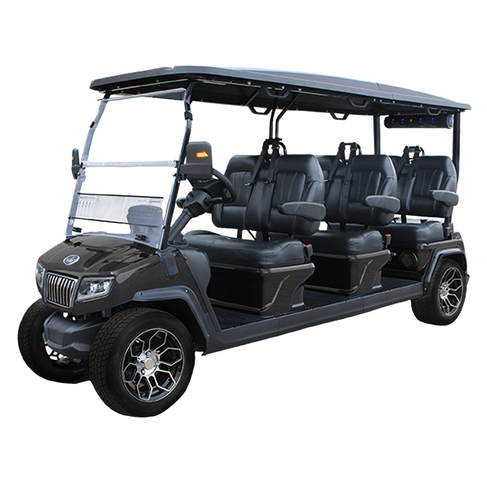 2023 Evolution D5 Ranger 6 6-Passenger  Golf Car Black Sapphire