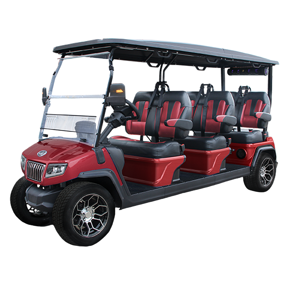 2023 Evolution D5 Ranger 6 6-Passenger  Golf Car Flamenco Red