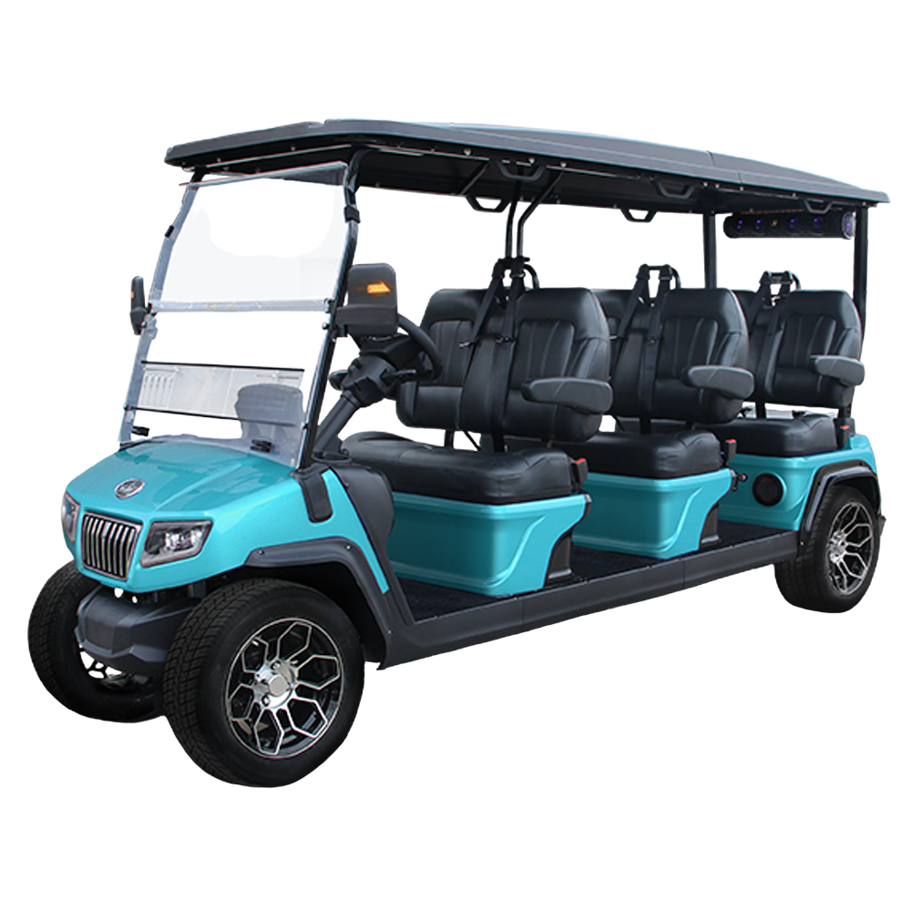 2023 Evolution D5 Ranger 6 6-Passenger Golf Car Sky Blue