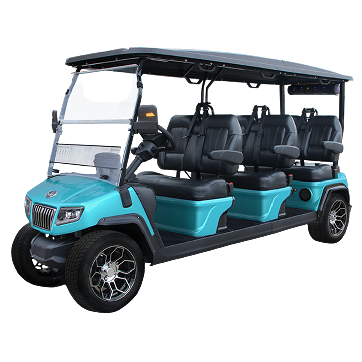 2023 Evolution D5 Ranger 6 6-Passenger Golf Car Sky Blue