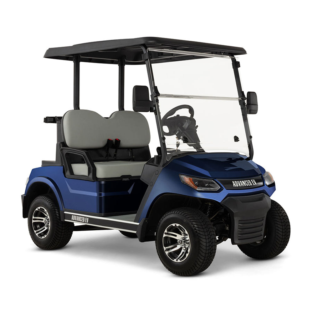 2024 Advanced EV Advent 2+2 Passenger Golf Car - Metallic Blue