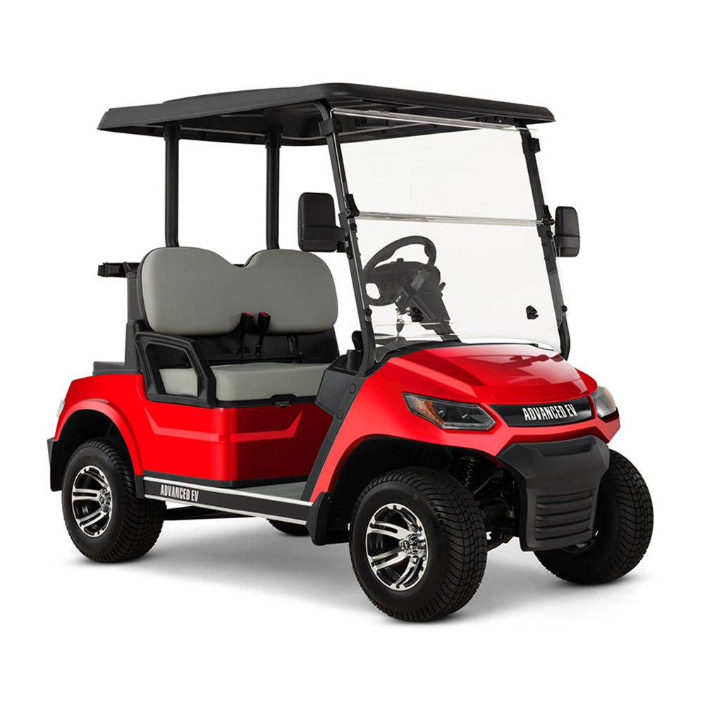 2024 Advanced EV Advent 2+2 Passenger Golf Car - Metallic Red