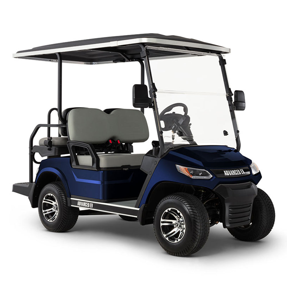 2024 Advanced EV Advent 4+4 Passenger Golf Car - Metallic Blue