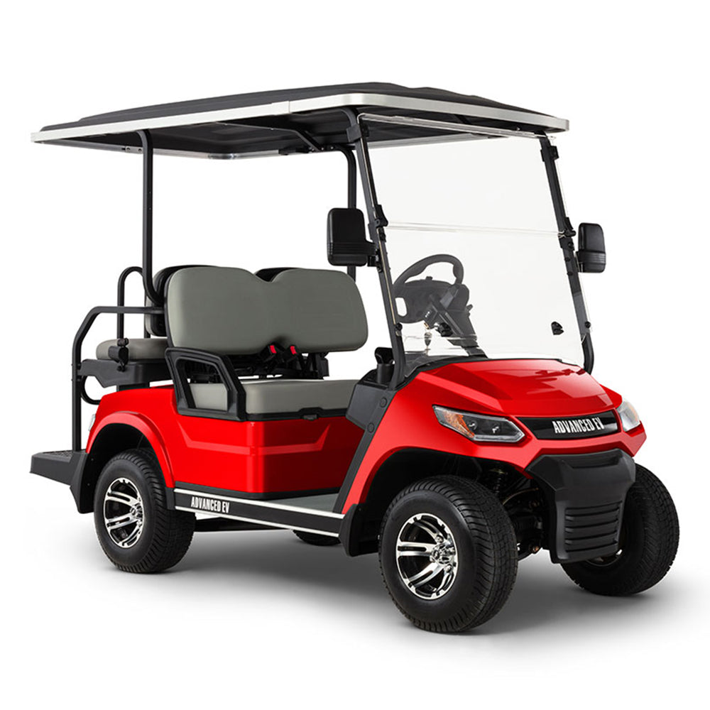 2024 Advanced EV Advent 4+4 Passenger Golf Car - Metallic Red