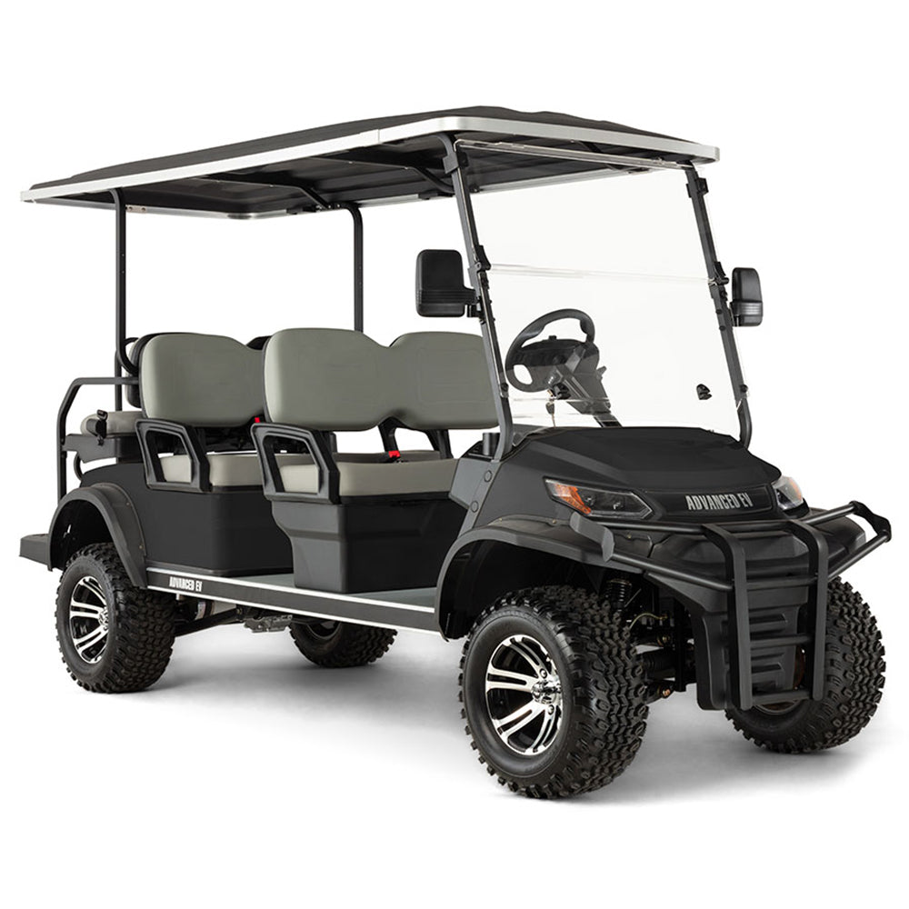 024 Advanced EV Advent 6L 6-Passenger Lifted Golf Car - Black