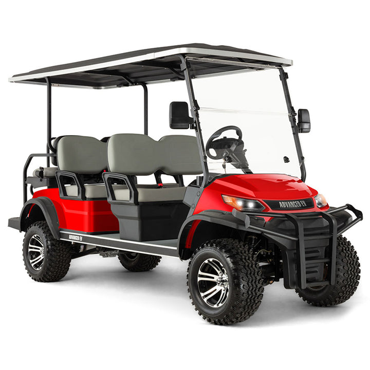 024 Advanced EV Advent 6L 6-Passenger Lifted Golf Car - Metallic Red