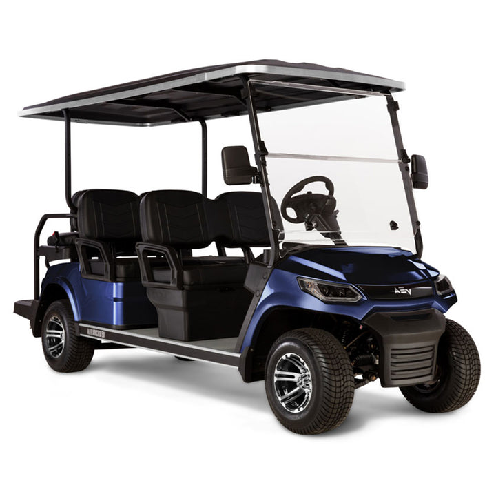 2024 Advanced EV Advent 6+6 Passenger Golf Car - Metallic Blue