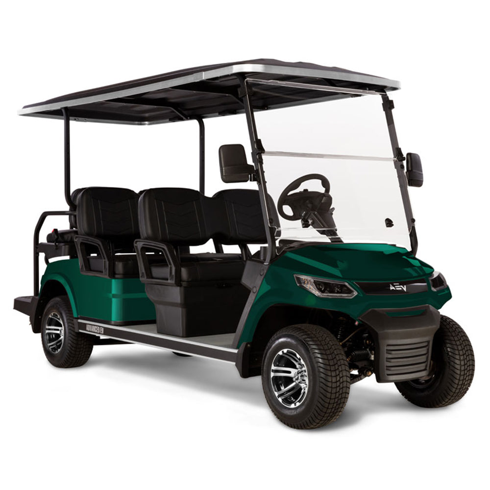 2024 Advanced EV Advent 6+6 Passenger Golf Car - Metallic Green