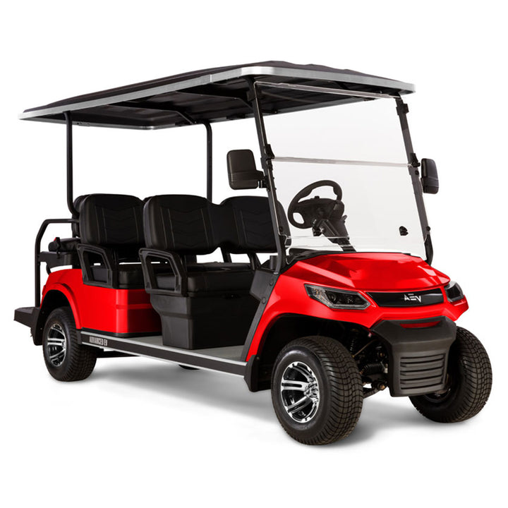 2024 Advanced EV Advent 6+6 Passenger Golf Car - Metallic Red