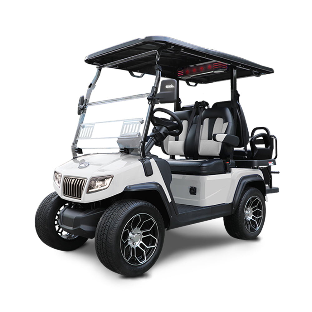 2024 Evolution D5 Ranger 2+2 4-Passenger Golf Car - Mineral White