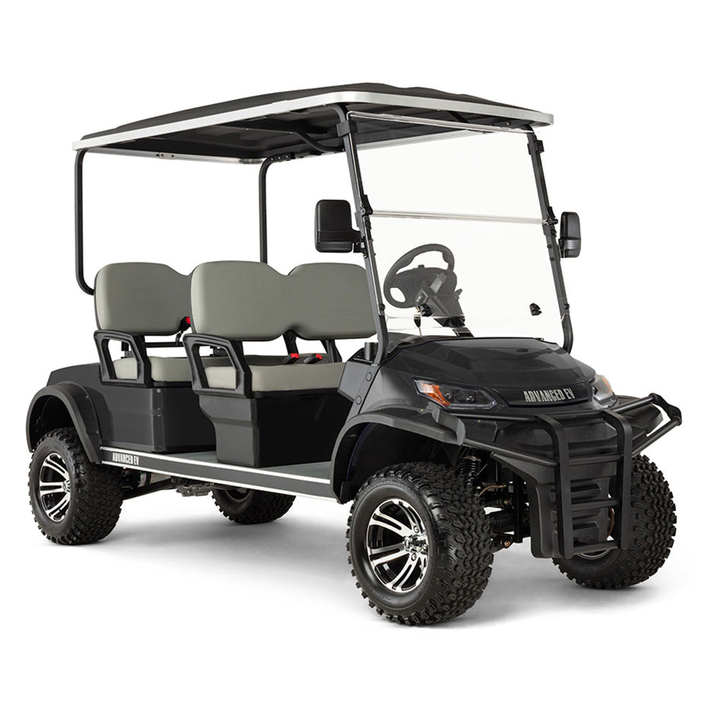 New 2024 Advanced EV Advent 4FL 4-Passenger Lifted Golf Car - Black