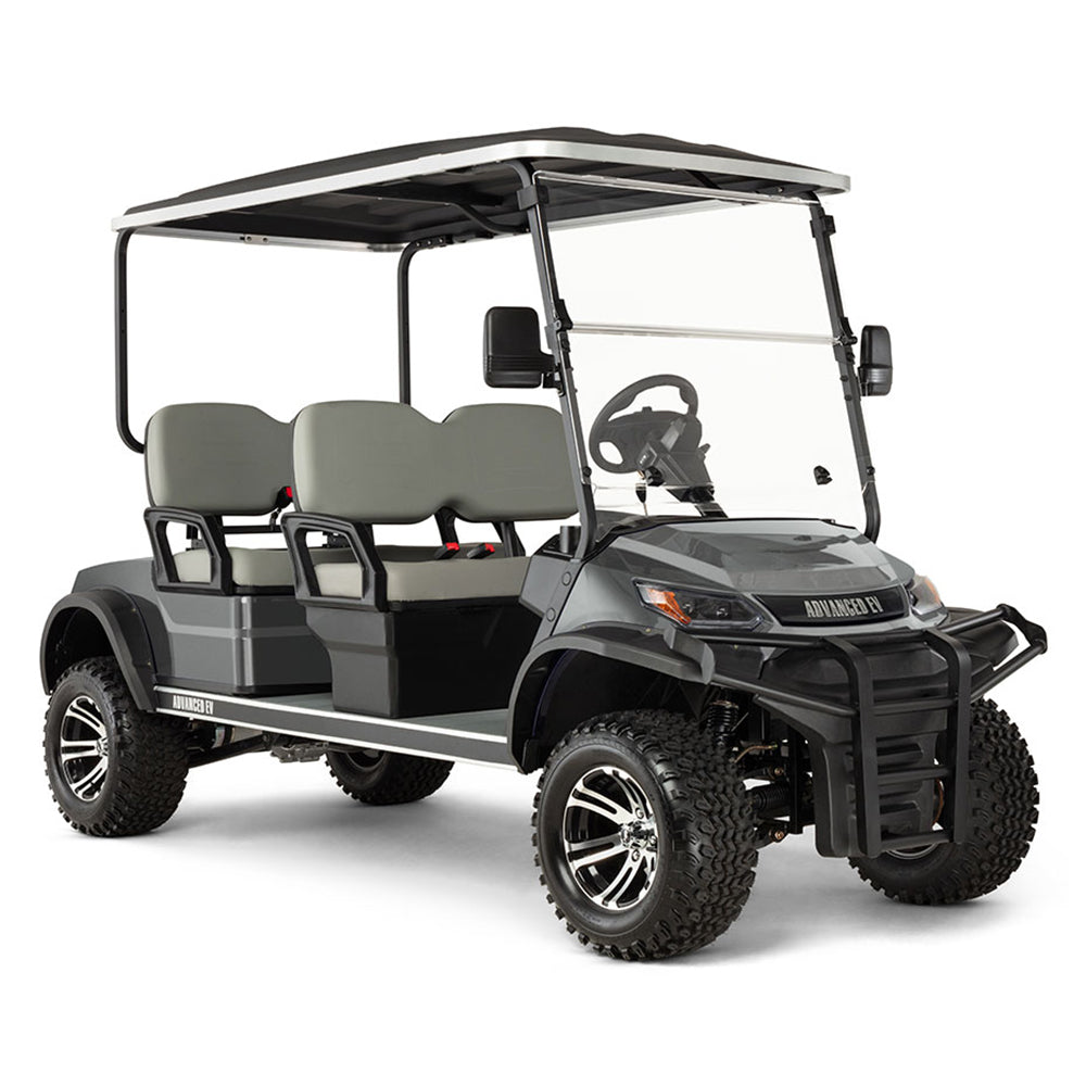 New 2024 Advanced EV Advent 4FL 4-Passenger Lifted Golf Car - Charcoal