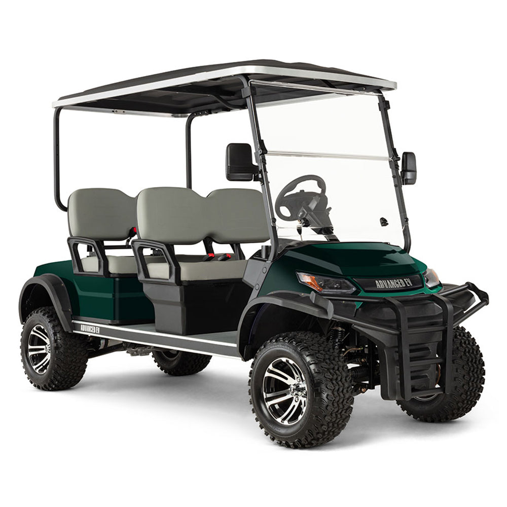 New 2024 Advanced EV Advent 4FL 4-Passenger Lifted Golf Car - Metallic Green