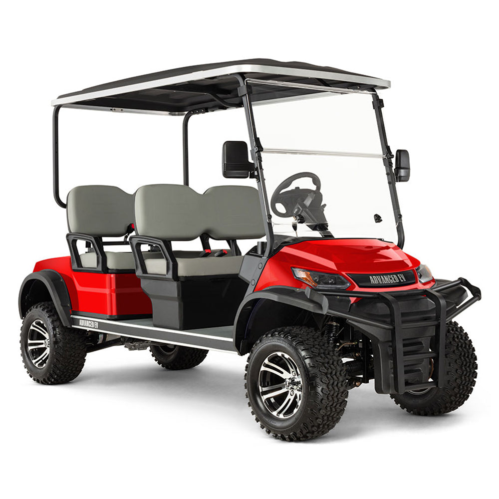 New 2024 Advanced EV Advent 4FL 4-Passenger Lifted Golf Car - Metallic Red