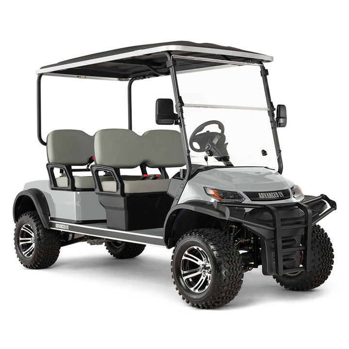 New 2024 Advanced EV Advent 4FL 4-Passenger Lifted Golf Car - Silver