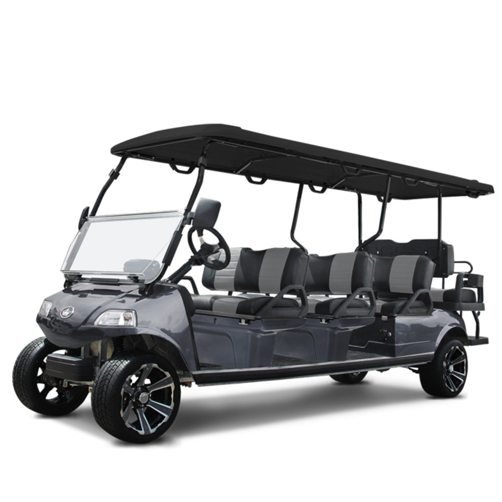 2024 Evolution Carrier 8 Plus 8-Passenger Golf Car - Arctic Gray