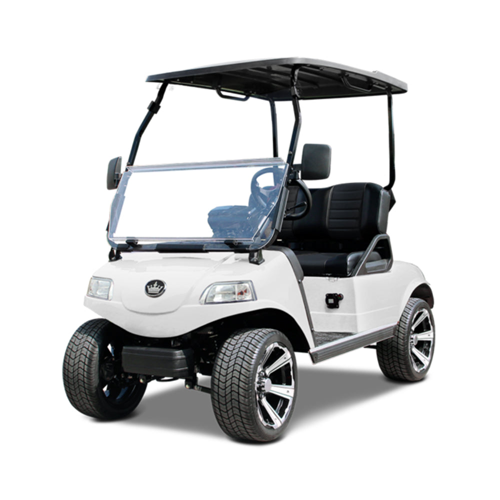 2024 Evolution Classic 2 Plus 2-Passenger Golf Car - Mineral White