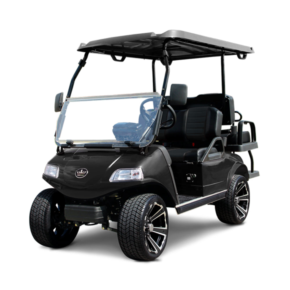 2024 Evolution Classic 4 Plus 4-Passenger Golf Car - Black Sapphire