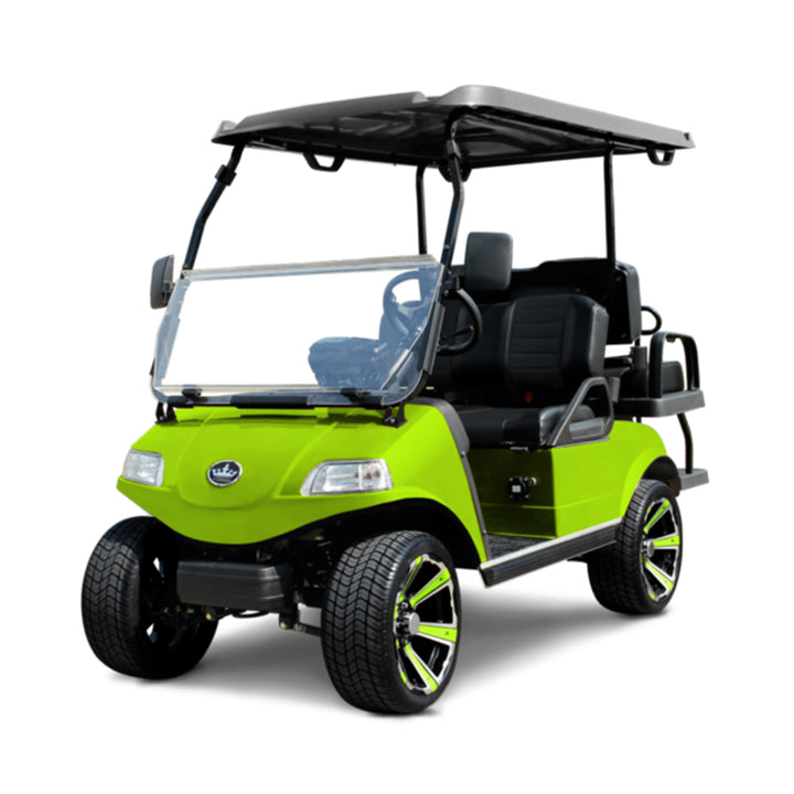 2024 Evolution Classic 4 Plus 4-Passenger Golf Car - Lime Green