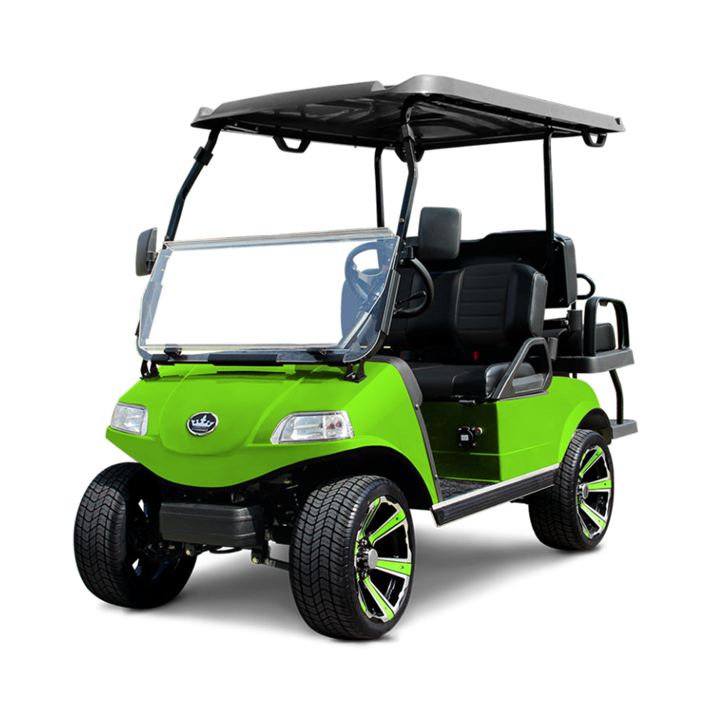 2024 Evolution Classic 4 Pro 4-Passenger Golf Car - Lime Green