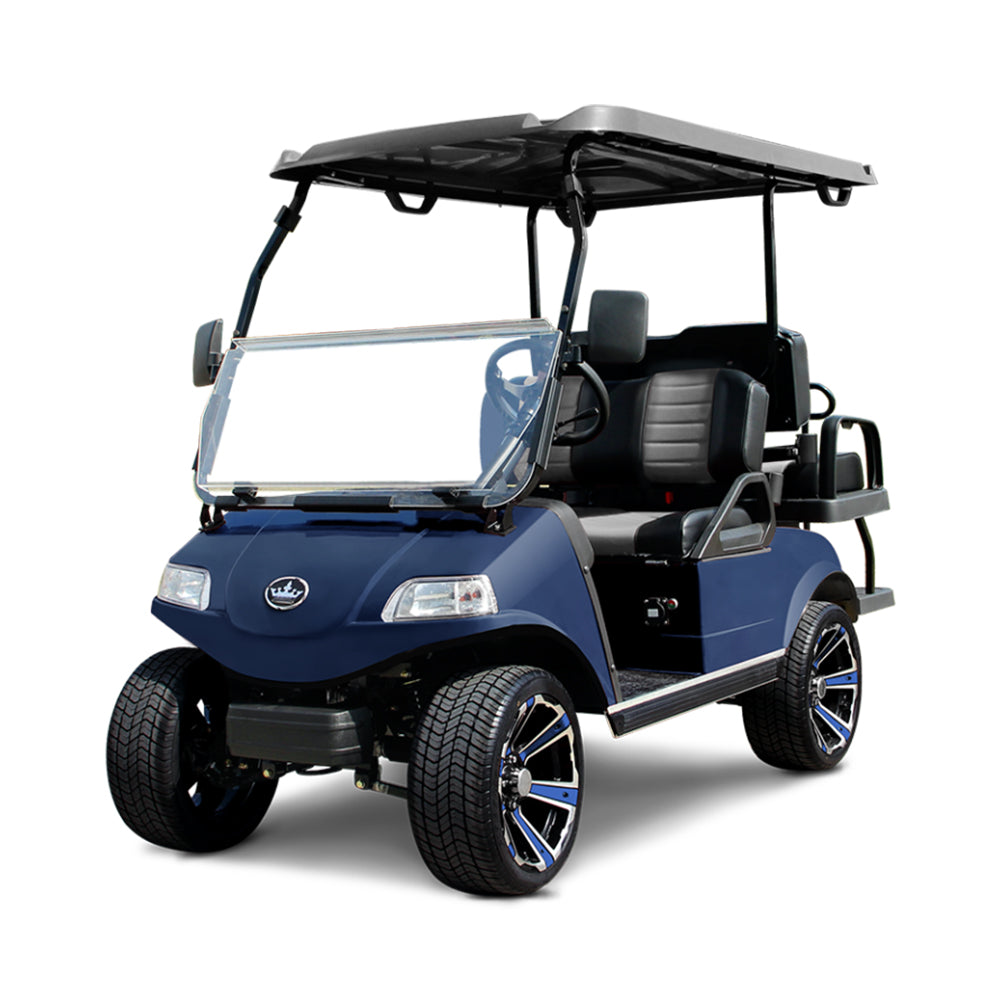 2024 Evolution Classic 4 Pro 4-Passenger Golf Car - Navy Blue