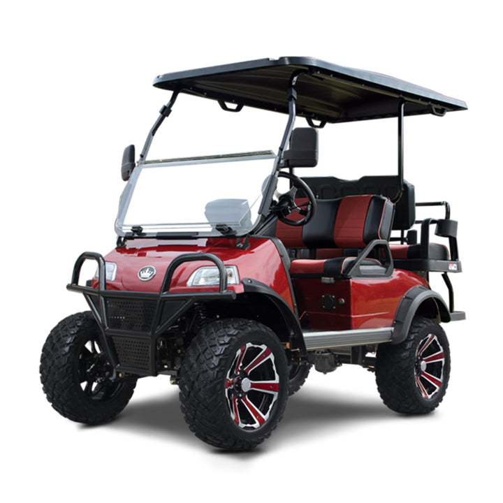 2024 Evolution Forester 4 Plus 4-Passenger Golf Car - Flamenco Red