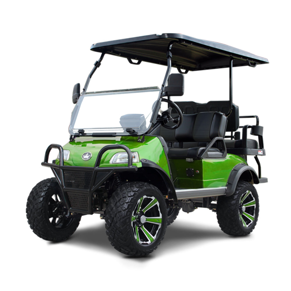2024 Evolution Forester 4 Plus 4-Passenger Golf Car - Lime Green