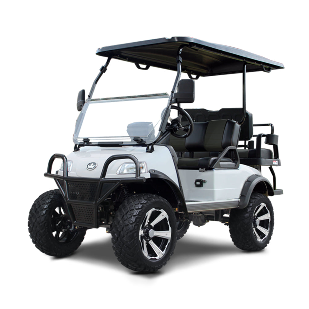 2024 Evolution Forester 4 Plus 4-Passenger Golf Car - Mineral White