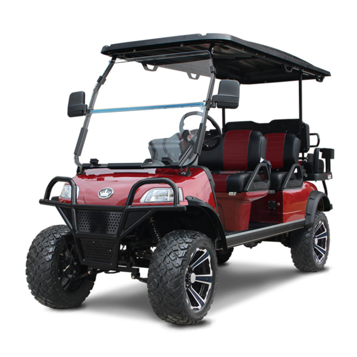 2024 Evolution Forester 6 Plus 6-Passenger Golf Car - Flamenco Red