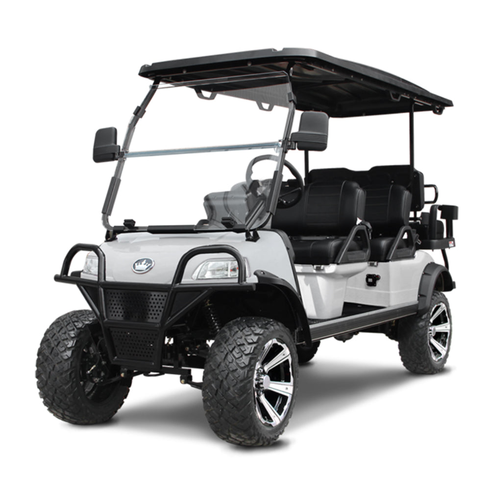 2024 Evolution Forester 6 Plus 6-Passenger Golf Car - Mineral White