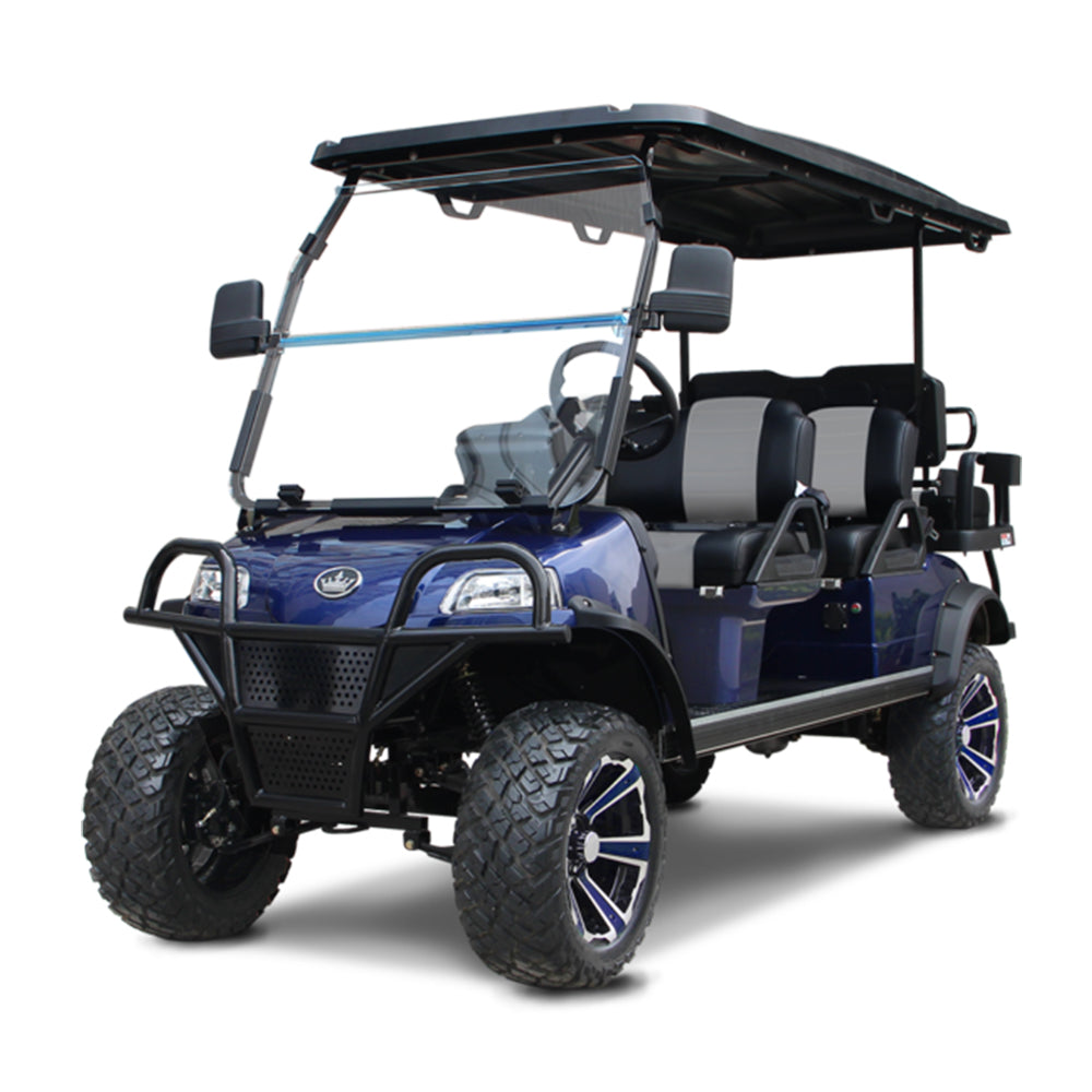 2024 Evolution Forester 6 Plus 6-Passenger Golf Car - Portimao Blue